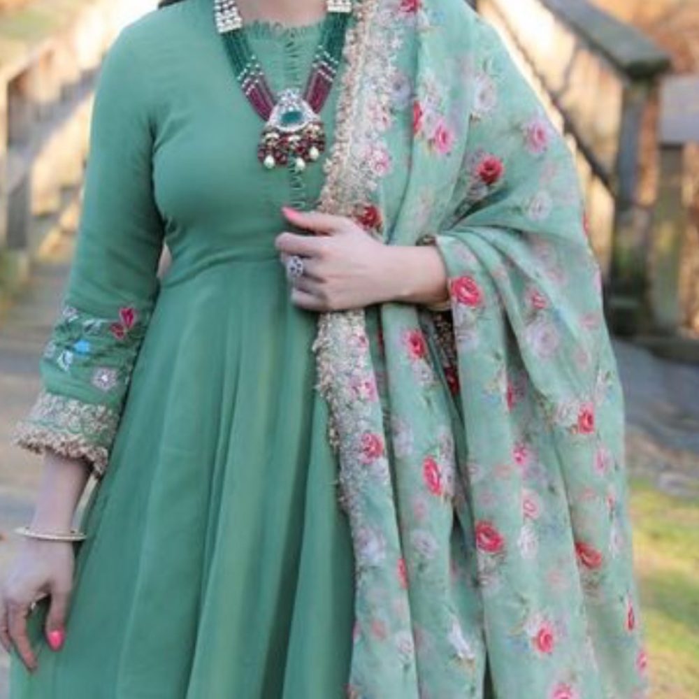 Georgette anarkali and salwaar